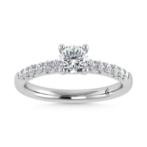 10K White Gold Lab Grown Diamond 3/4 Ct.Tw. Engagement Ring