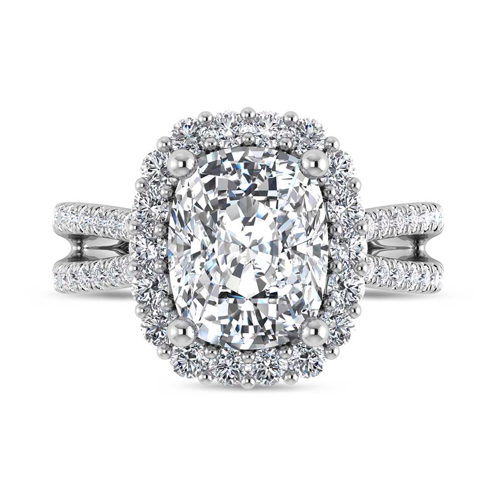 14K White Gold Lab Grown Diamond 4 3/4 Ct.Tw. Engagement Ring