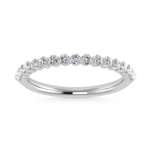 14K White Gold Lab Grown Diamond 1/4 Ct.Tw. Stackable Band
