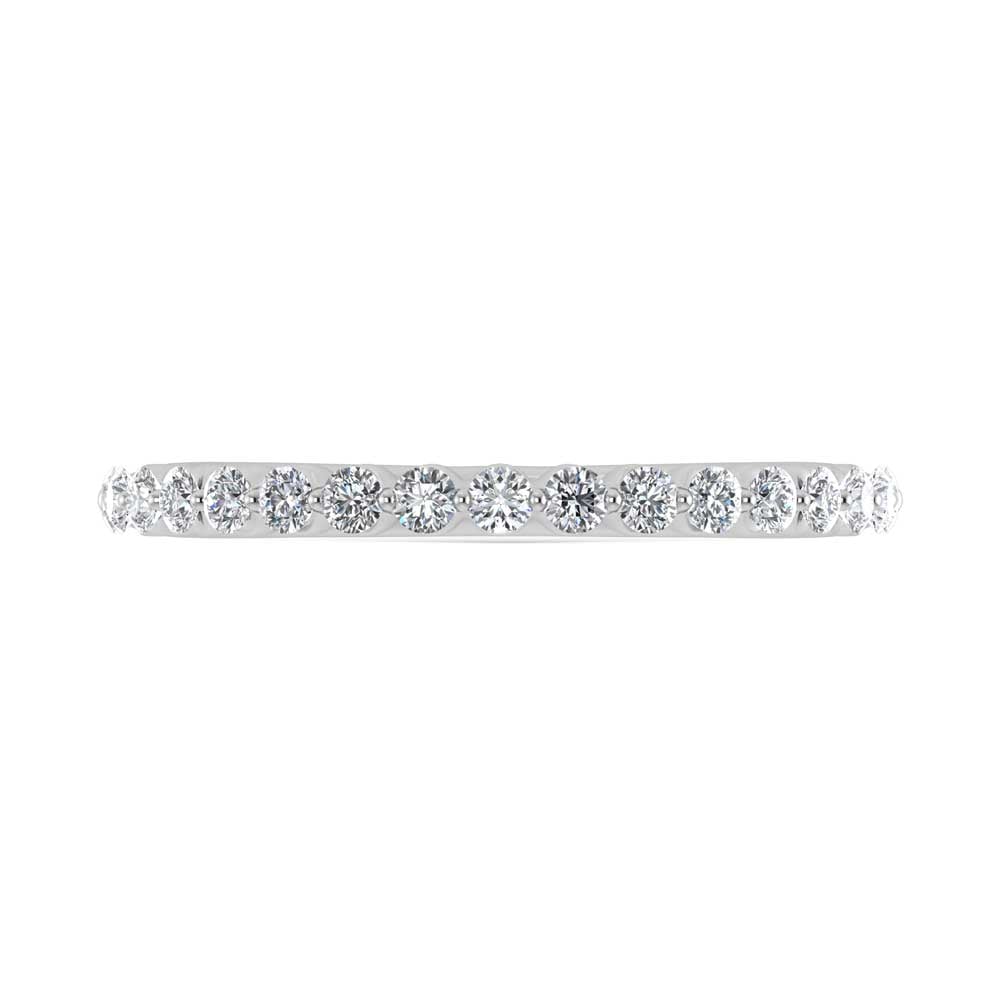 14K White Gold Lab Grown Diamond 1/4 Ct.Tw. Stackable Band