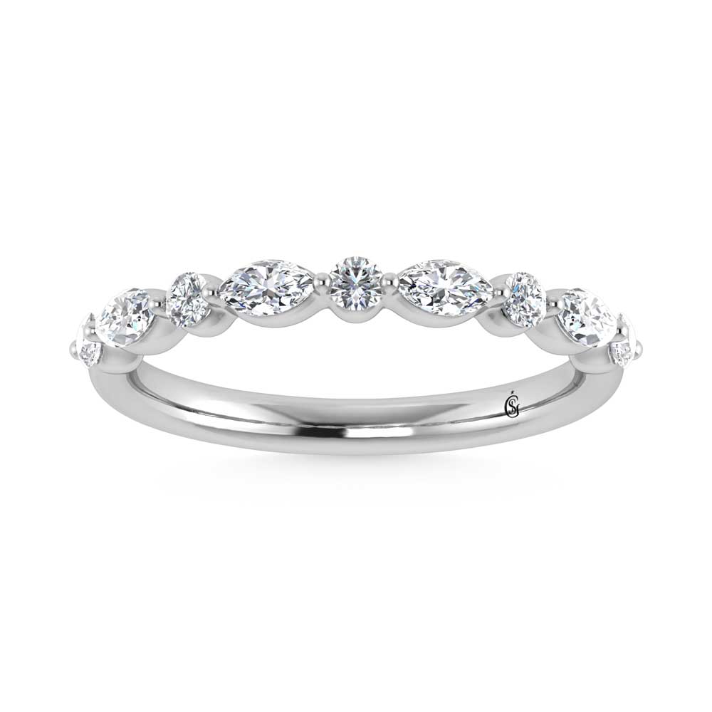 14K White Gold Lab Grown Diamond 1/3 Ct.Tw. Band