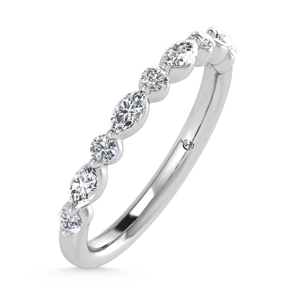 14K White Gold Lab Grown Diamond 1/3 Ct.Tw. Band
