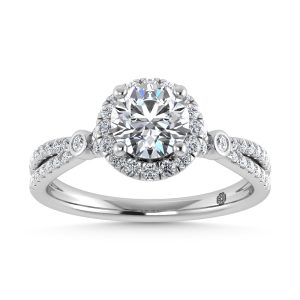 10K White Gold Lab Grown Diamond 1 1/4 Ct.Tw. Engagement Ring