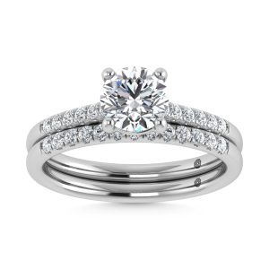 10K White Gold Lab Grown Diamond 1 1/4 Ct.Tw. Classic Bridal Ring