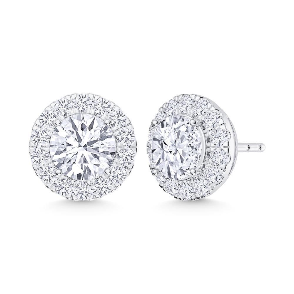 10K White Gold Lab Grown Diamond 1 Ct.Tw Fashion Earrings