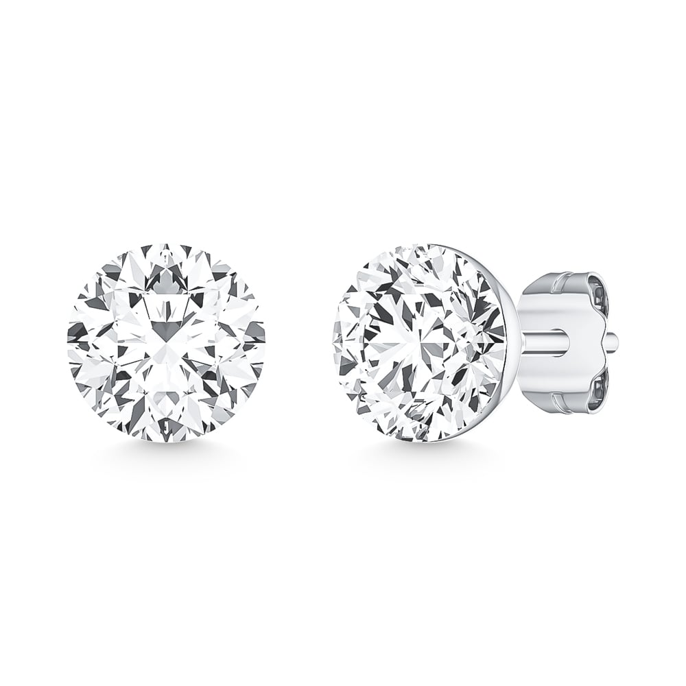 14K White Gold Lab Grown Diamond 1 Ct.Tw. Martine Stud Earrings (Available in 1ct to 2ct)