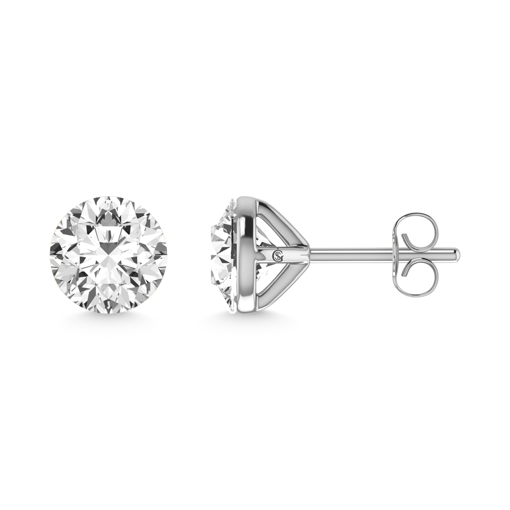 14K White Gold Lab Grown Diamond 1 Ct.Tw. Martine Stud Earrings (Available in 1ct to 2ct)