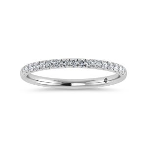 10K White Gold Lab Grown Diamond 1/6 Ct.Tw. Wedding Band