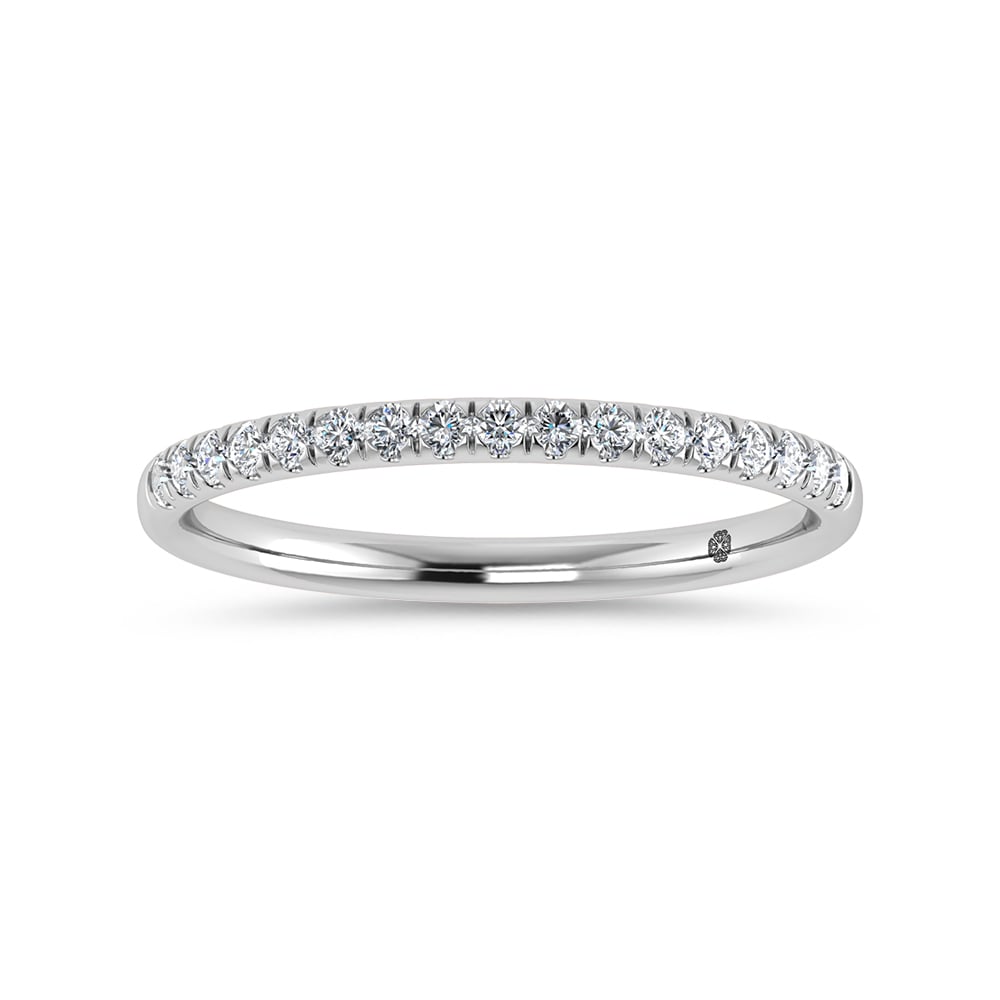 10K White Gold Lab Grown Diamond 1/6 Ct.Tw. Wedding Band