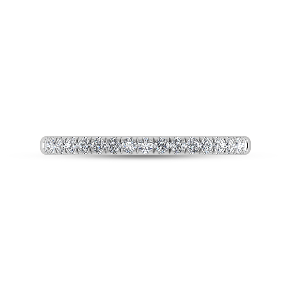 10K White Gold Lab Grown Diamond 1/6 Ct.Tw. Wedding Band