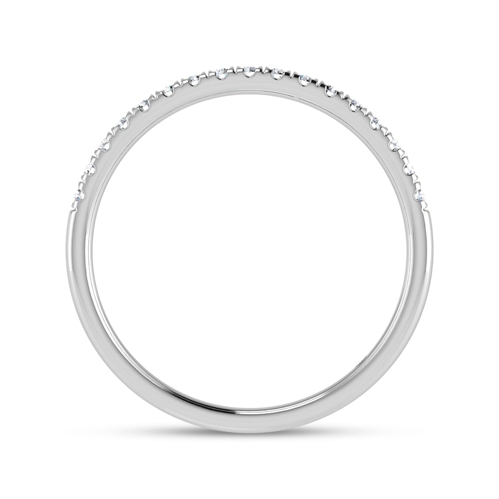 10K White Gold Lab Grown Diamond 1/6 Ct.Tw. Wedding Band