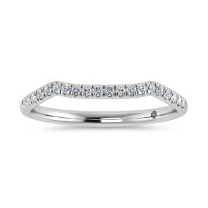 10K White Gold Lab Grown Diamond 1/10 Ct.Tw. Wedding Band