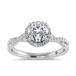 10K White Gold Lab Grown Diamond 1 1/4 Ct.Tw. Engagement Ring