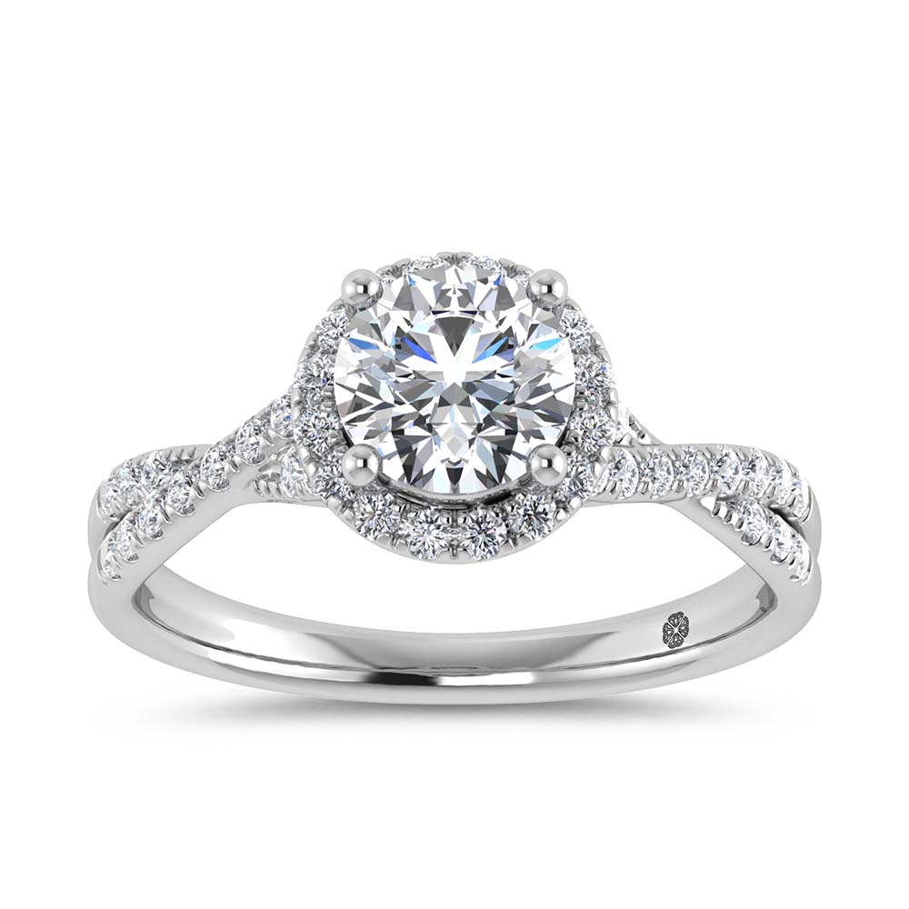 10K White Gold Lab Grown Diamond 1 1/4 Ct.Tw. Engagement Ring