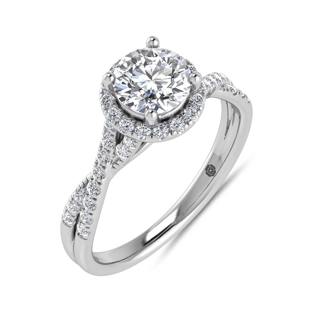 10K White Gold Lab Grown Diamond 1 1/4 Ct.Tw. Engagement Ring