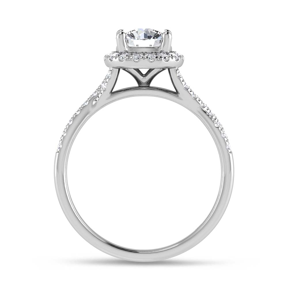10K White Gold Lab Grown Diamond 1 1/4 Ct.Tw. Engagement Ring