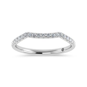 10K White Gold Lab Grown Diamond 1/10 Ct.Tw. Wedding Band