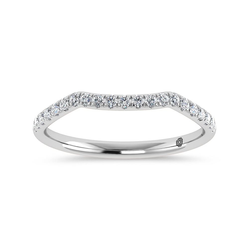 10K White Gold Lab Grown Diamond 1/10 Ct.Tw. Wedding Band