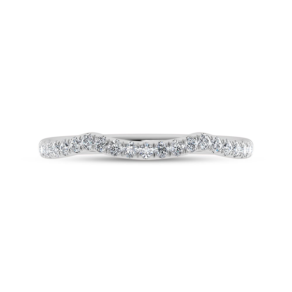 10K White Gold Lab Grown Diamond 1/10 Ct.Tw. Wedding Band