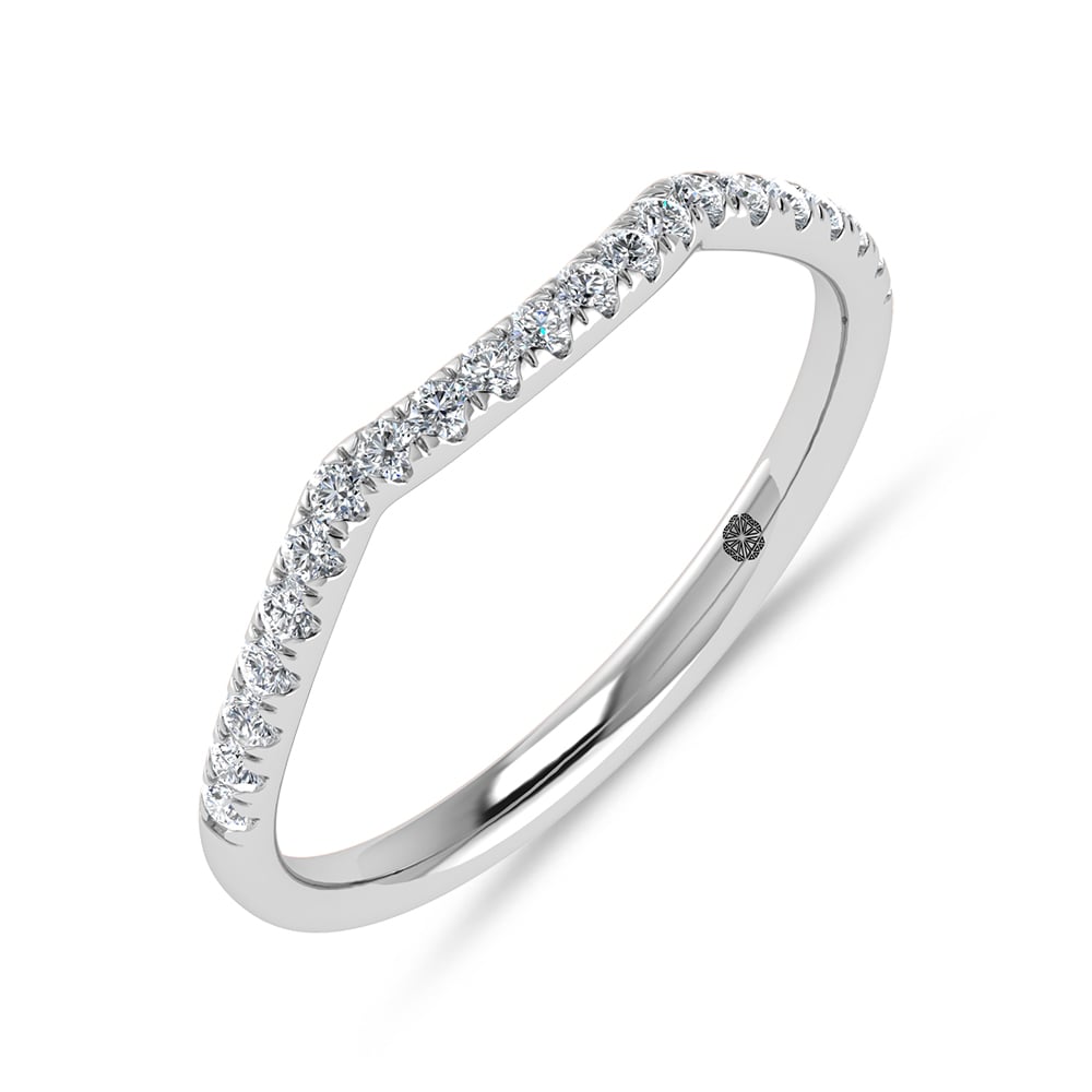 10K White Gold Lab Grown Diamond 1/10 Ct.Tw. Wedding Band
