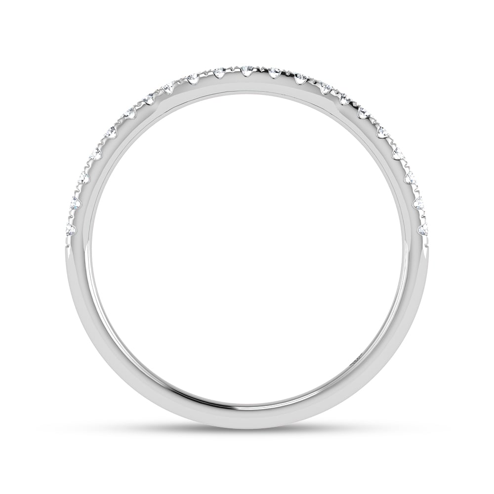 10K White Gold Lab Grown Diamond 1/10 Ct.Tw. Wedding Band