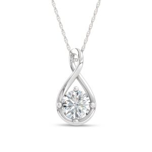 10K White Gold Lab Grown Diamond 1 Ct.Tw. Fashion Pendant  (Without Chain)