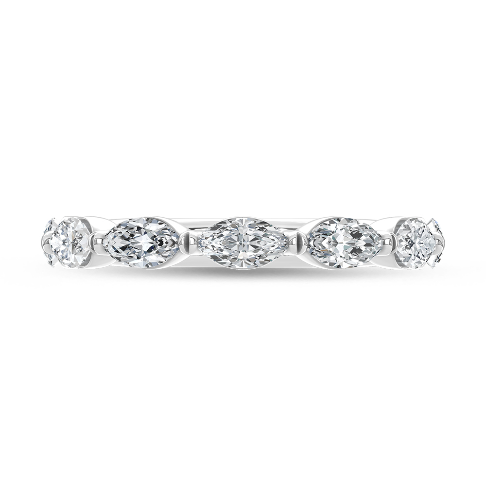 14K White Gold Lab Grown Diamond 7/8 Ct.Tw. Marquise Band