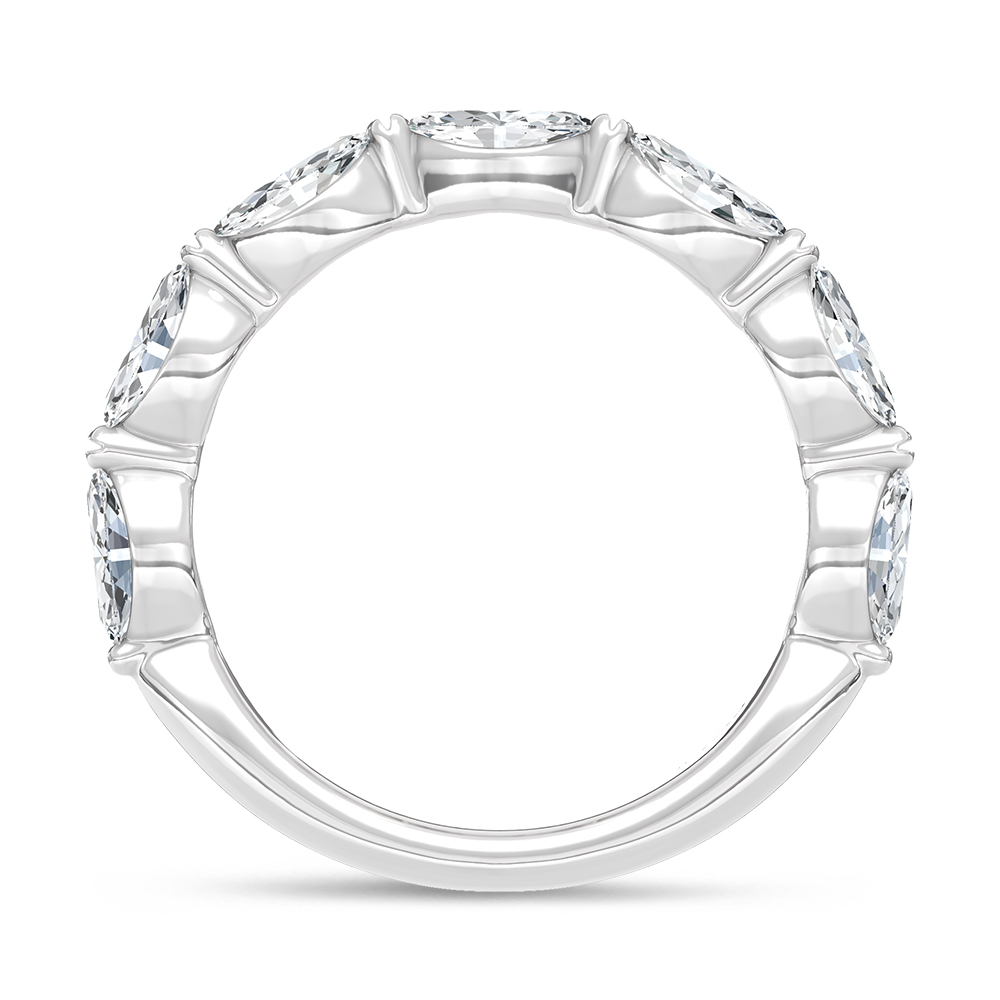 14K White Gold Lab Grown Diamond 7/8 Ct.Tw. Marquise Band