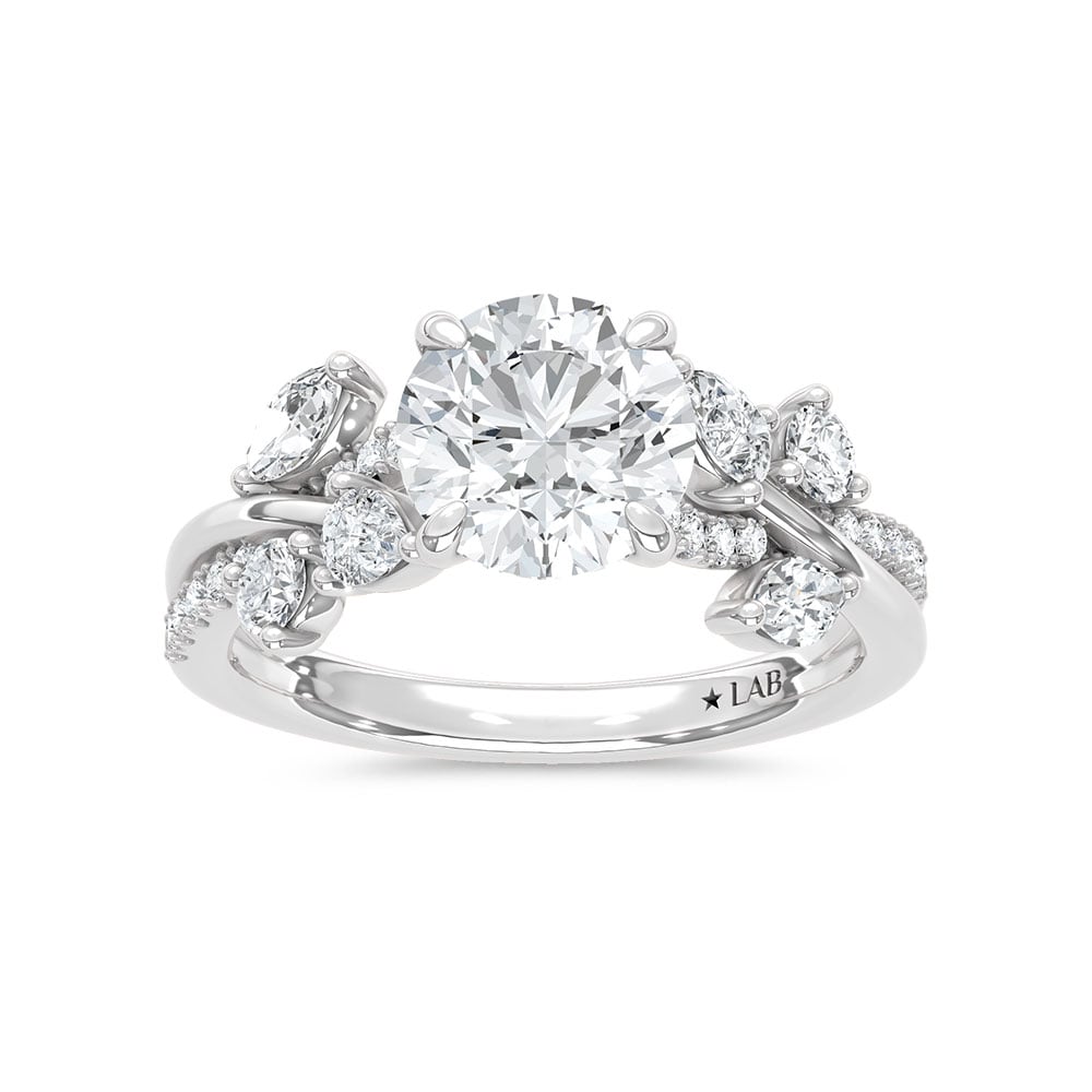 14K White Gold Lab Grown Diamond 5/8 Ct.Tw. Engagement Ring