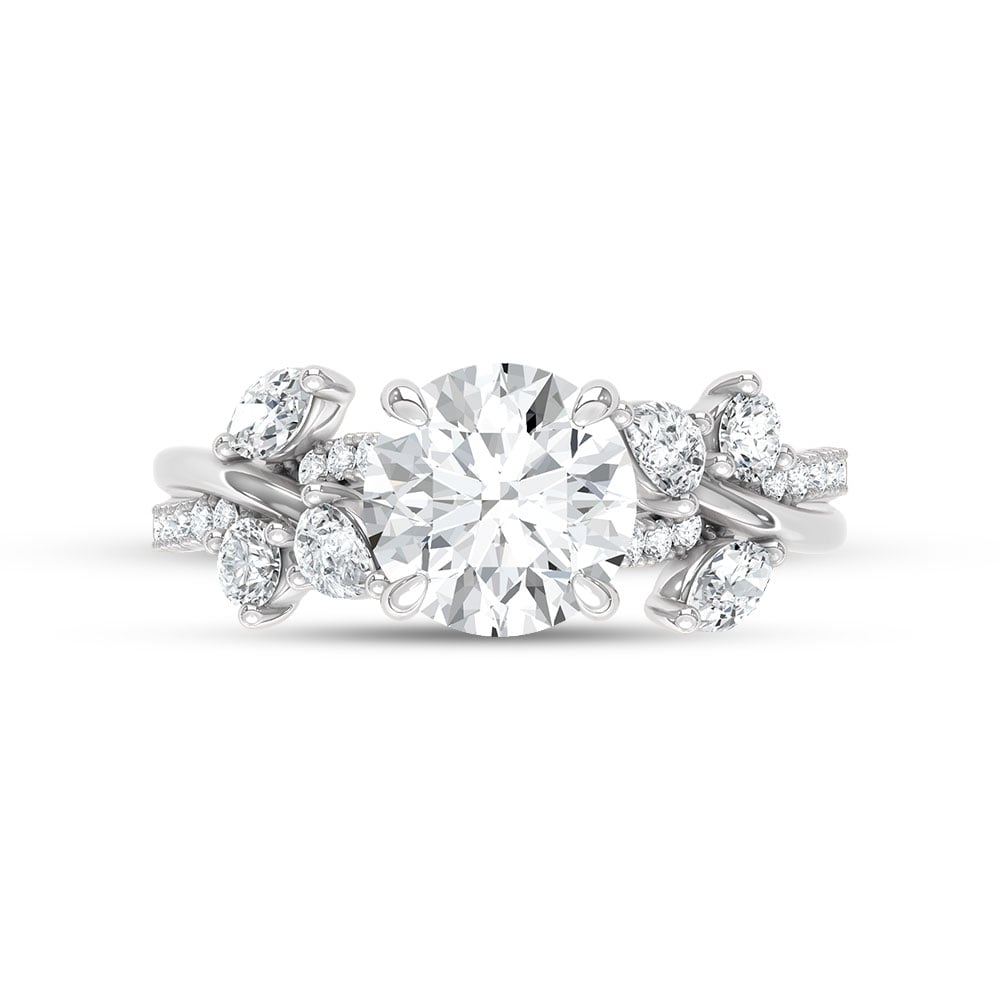 14K White Gold Lab Grown Diamond 5/8 Ct.Tw. Engagement Ring