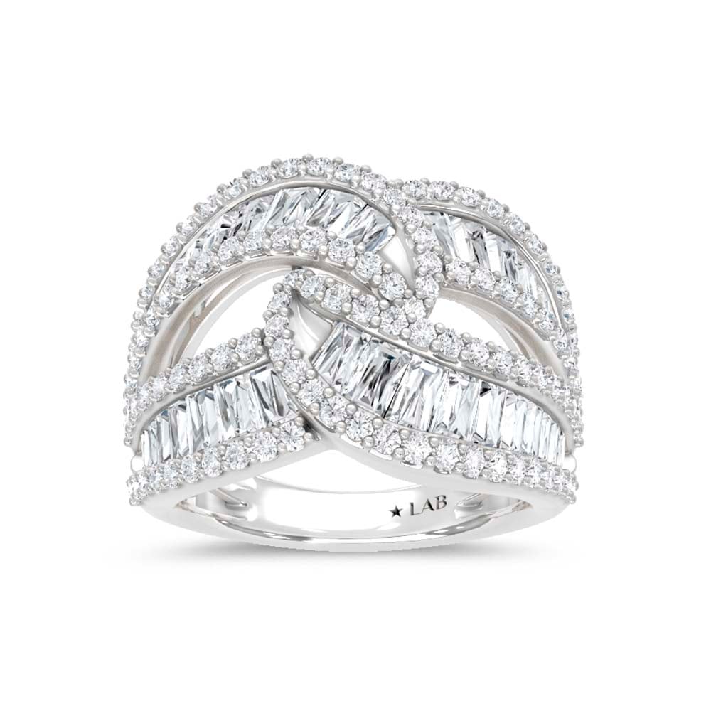 14K White Gold Lab Grown Diamond 2 3/4 Ct.Tw. Fashion Ring