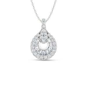 14K White Gold Lab Grown Diamond  2 Ct.Tw. Fashion Pendant