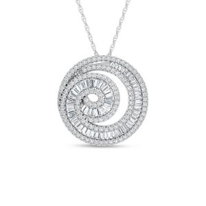 14K White Gold Lab Grown Diamond 1 1/2 Ct.Tw. Fashion Pendant