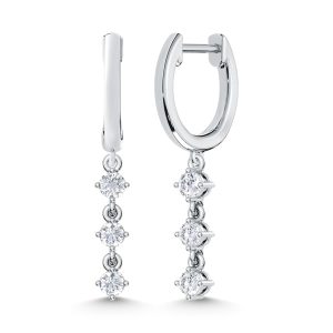 10K White Gold 1/3 Ct.Tw. Lab Grown Diamond Fashion Earrings