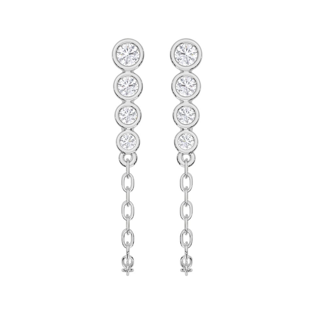 10K White Gold Lab Grown Diamond 3/8 Ct.Tw. Fashion Earrings
