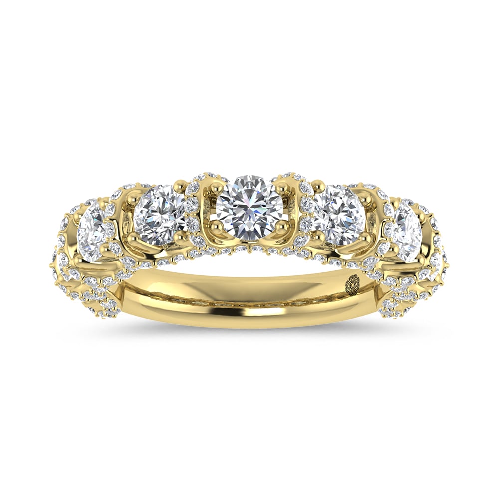 14K Yellow Gold 2 Ct.Tw. Lab Grown Diamond Anniversary Band
