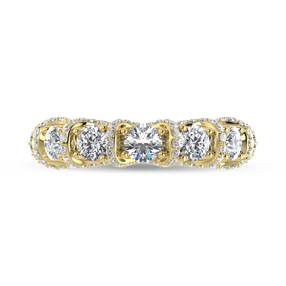 14K Yellow Gold 2 Ct.Tw. Lab Grown Diamond Anniversary Band