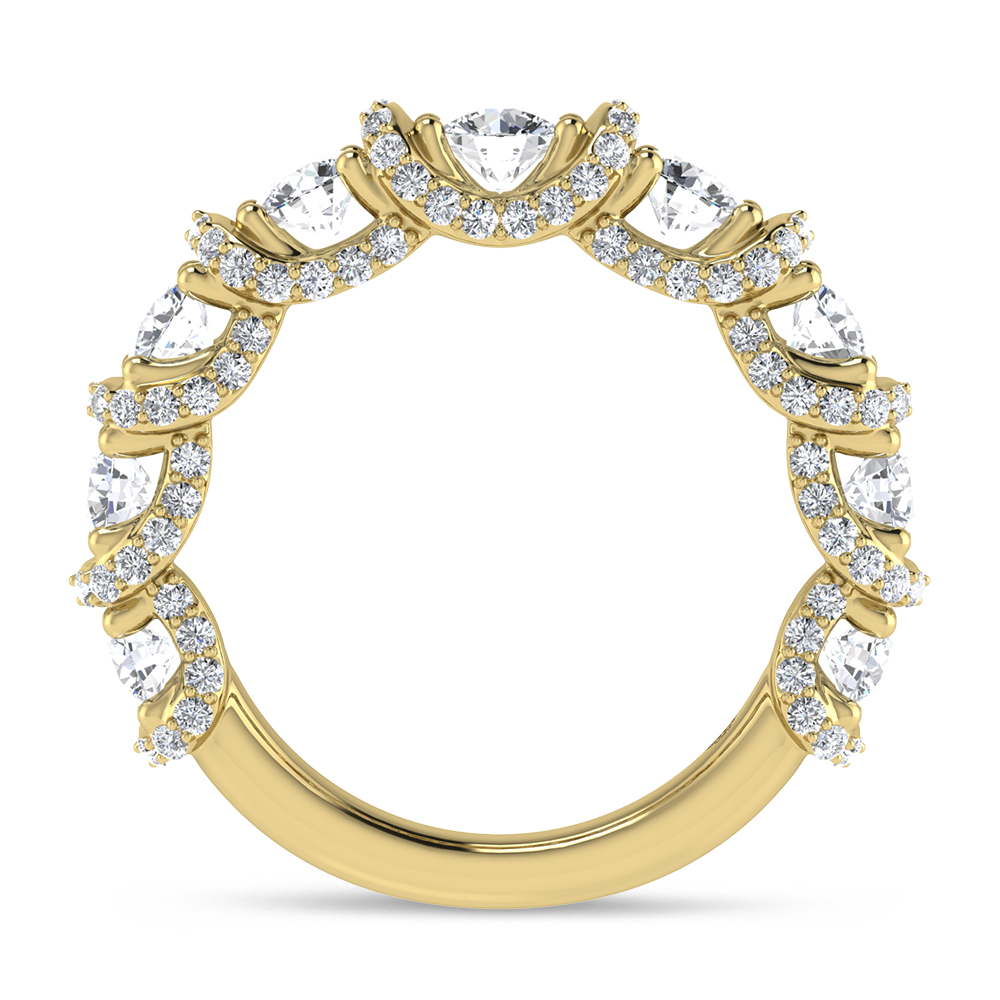 14K Yellow Gold 2 Ct.Tw. Lab Grown Diamond Anniversary Band