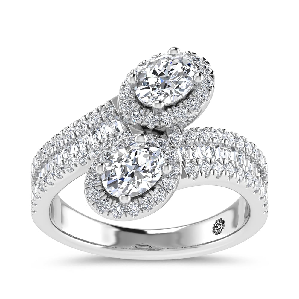 14K White Gold 1 1/2 Ct.Tw. Lab Grown Diamond Fashion Ring
