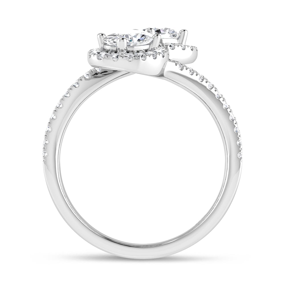 14K White Gold 1 1/2 Ct.Tw. Lab Grown Diamond Fashion Ring