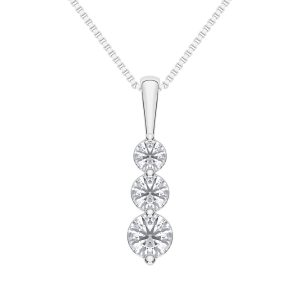 10K White Gold Lab Grown Diamond 1/2 Ct.Tw. Fashion Pendant