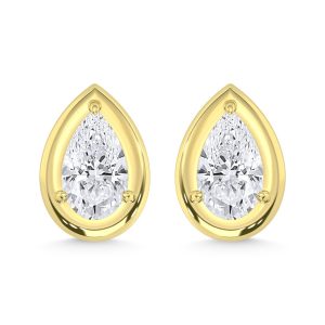10K Yellow Gold Lab Grown Diamond 1/2 Ct.Tw. Pear Shape Stud Earrings