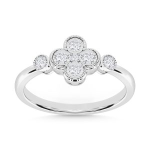 10K White Gold Lab Grown Diamond 1/4 Ct.Tw. Fashion Ring
