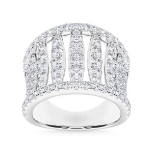 14K White Gold Lab Grown Diamond 2 1/2 Ct.Tw. Fashion Ring