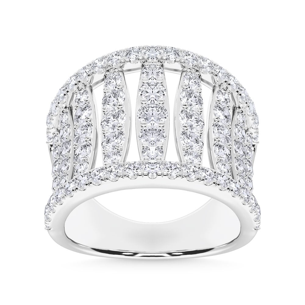 14K White Gold Lab Grown Diamond 2 1/2 Ct.Tw. Fashion Ring