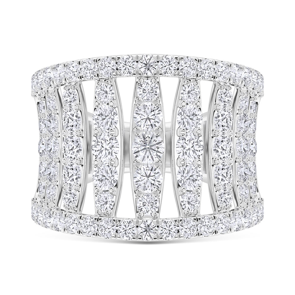 14K White Gold Lab Grown Diamond 2 1/2 Ct.Tw. Fashion Ring