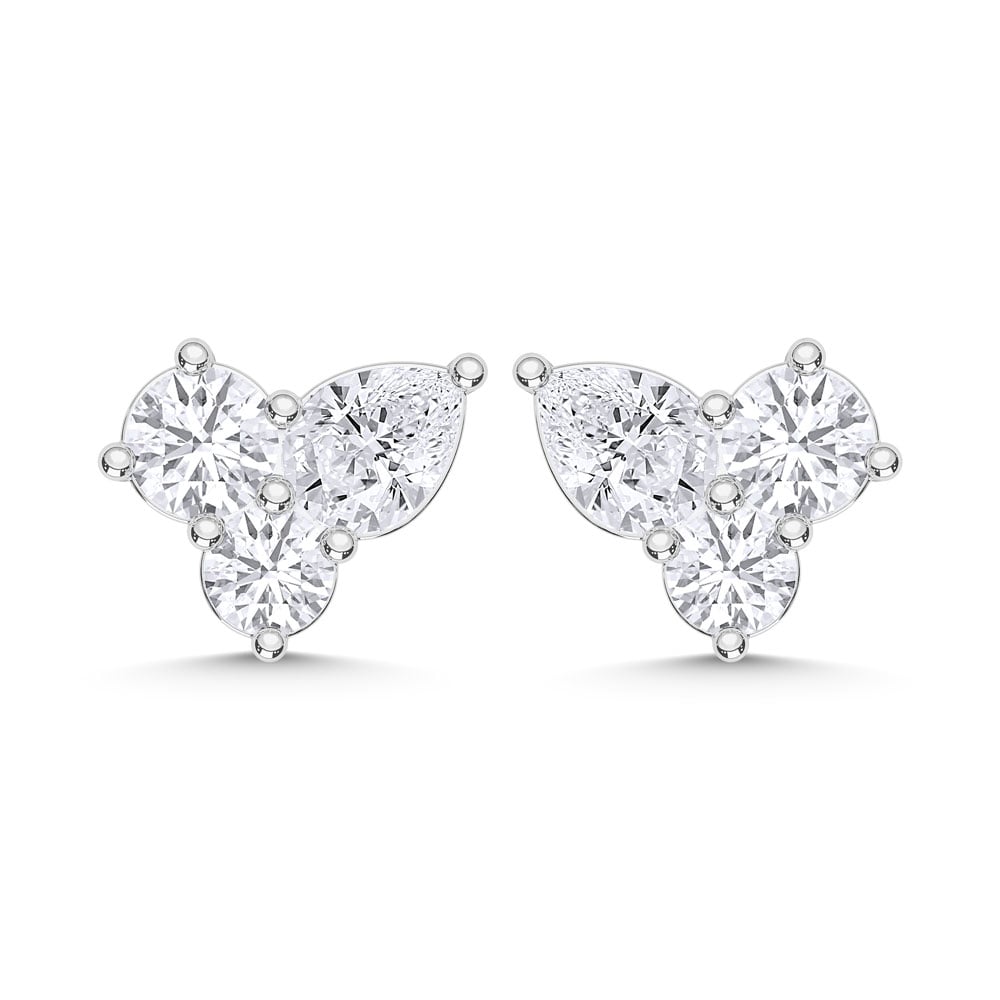 10K White Gold Lab Grown Diamond 3/4 Ct.Tw. Fashion Earrings