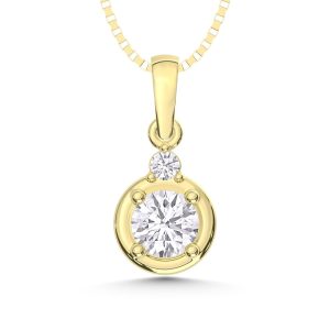 10K Yellow Gold Lab Grown Diamond 1/4 Ct.Tw. Fashion Pendant