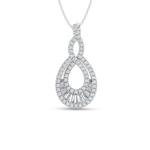 14K White Gold Lab Grown Diamond 2 1/2 Ct.Tw. Fashion Pendant