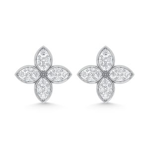10K White Gold 1/2 Ct.Tw. Lab Grown Diamond Fashion Earrings